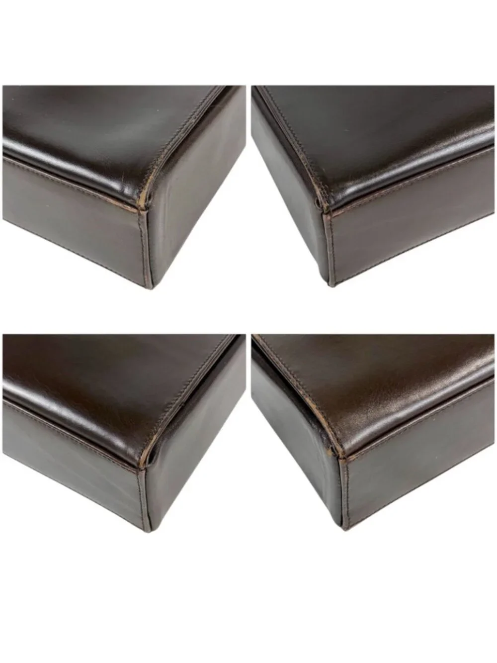 Prada Leather Shoulder Bag Hobo Soho Dark Brown Vintage